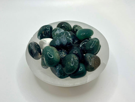 Moss Agate Tumble