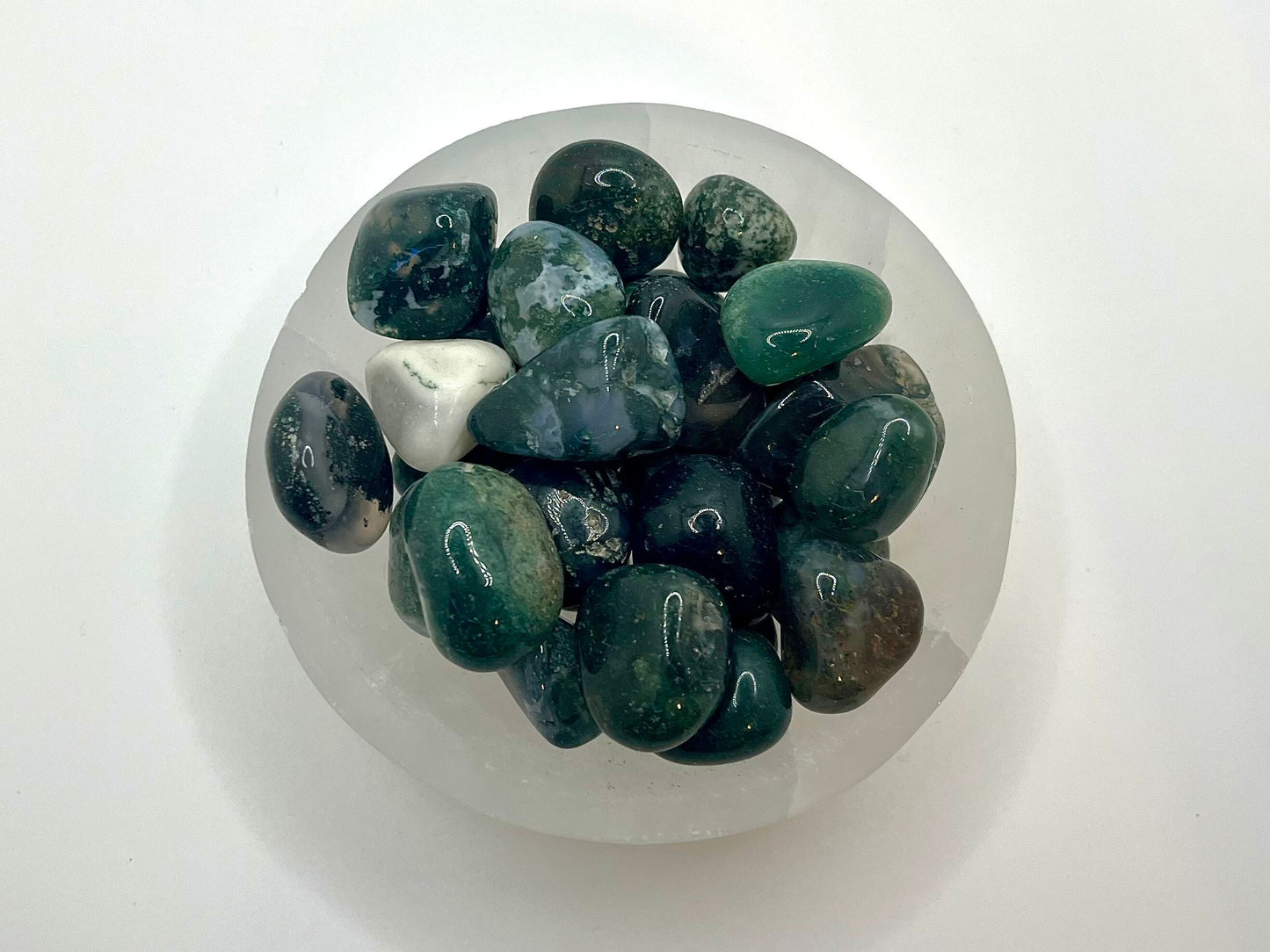 Moss Agate Tumble